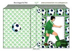 Footballer in Green Folded Book