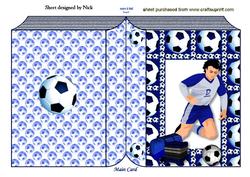 Footballer with Blue Towels, Folded Book