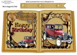 Vintage and Nostalgia Car, and Accessories Open Book A4