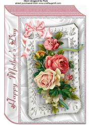 Beautiful Roses for Mum on Folded Book A4