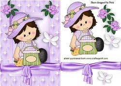 Little Girl with Dragonfly in Star Frame
