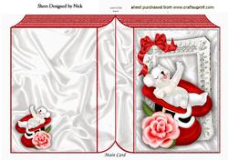 Sleeping White Mouse in Red Hat, Folded Book