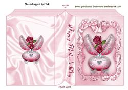 Beautiful Porcelyn Egg with Red Rose for Mum Folded Book