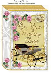 Pink Roses and Wedding Carriage, Book A4