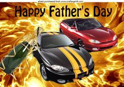 Hot Wheels with Sport Cars in Flames for Fathers Day A4