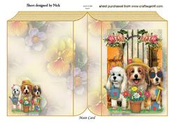So Who's First to Start the Gardening Cute Doggies on Book