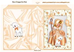 Little Bo Peep in Peach with Little Lamb Folded Book