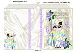 Little Rainbow Bo Peep with Lamb and Butterflies Folded Book