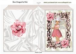Little Rosebud Fairy in Pink in Frame Folded Book