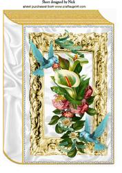 Humming Birds with Flowers and Lily A4 Book