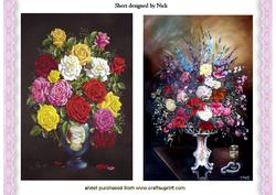 Beautiful Floral Toppers with Lace Borders