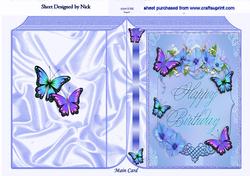 Butterflies and Flowers Folded Book