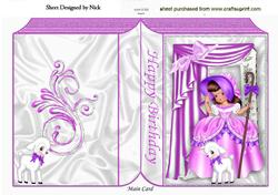 Little Bo Peep in Lilac with Little Lamb Folded Book