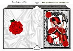 Bo Peep in Red/black with Little Lamb Folded Book