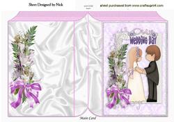 Our Wedding, Wedding Couple in Floral Frame Folded Book