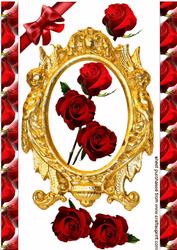 Oval Red Rose