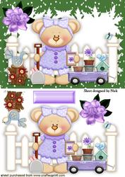 Little Gardening Teddy with Little Bird