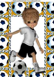 Football Crazy in Gold A4