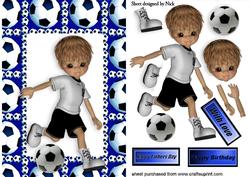 Having a Kick About with a Football in Blue