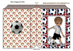 Folded Book of Footballer in Red