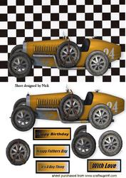 1926 Grand Prix Gold Vintage Sports Car