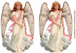 Large Beautiful Angels Decoupage.