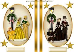 Christmas Vintage Carol Singers Toppers