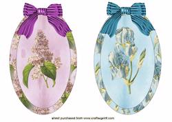 Elegant Floral Oval Toppers