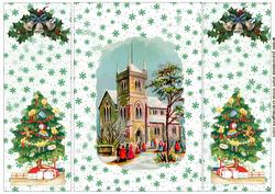 Christmas Church Scene Gate Fold
