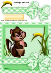 Cute Little Chipmunk with Caterpillar