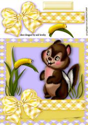 Little Chipmunk in Yellow with Cheeky Caterpillar