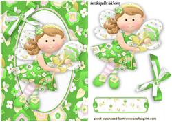 Pretty Fairie in Green with Bow