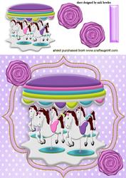 Horse Carousel with Roses