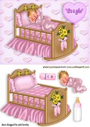 Cute in Pink Sleeping Baby Girl
