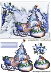 Santas Sleigh with Presents in the Snow