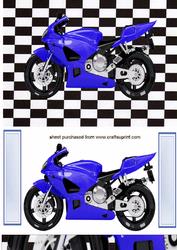 Sporty Blue Bike Quick Card