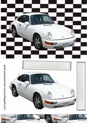 Sporty White Car Quick Card
