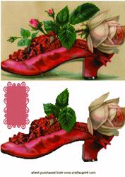 Floral Vinatage Shoe Decoupage