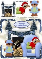 Merry Christmas Mr & Mrs Ted, with Lovely Fireplace