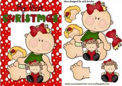 Baby Girls 1st Christmas in Snow Frame