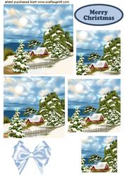 Pretty Cottage Snow Scene Pyramids