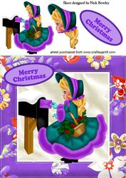 Little Girl Posting Her Letter to Santa