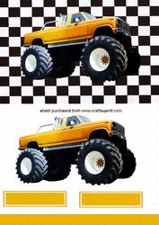 Monster Truck Quick Card with Effective Background