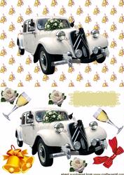 Traditional Vintage Wedding Car Quick Card