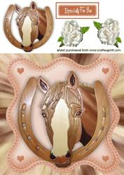 Horse Shoe with White Roses