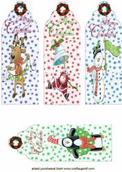 Cheeky Cartoon Christmas Friends Bookmark
