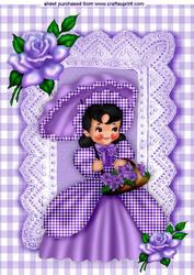 Southern Belle with Lilac Roses A4