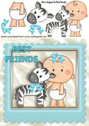 Little Baby Best of Friends with Cute Zebra