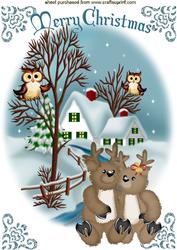 Lots of Cuddles Reindeers in the Snow with Cottage A4