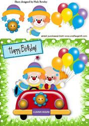 Clownin Around Cute Clowns in a Car with Balloons